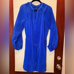 Banana Republic Vibrant Blue Long Sleeve Dress